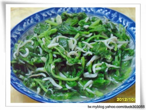 吻魚炒莧菜 - 第1張圖 吻魚炒莧菜