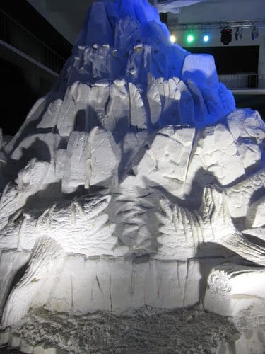 七股鹽山.台灣鹽博物館『一見雙雕藝術季』 雪白的鹽雕