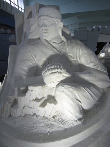 七股鹽山.台灣鹽博物館『一見雙雕藝術季』 雪白的鹽雕