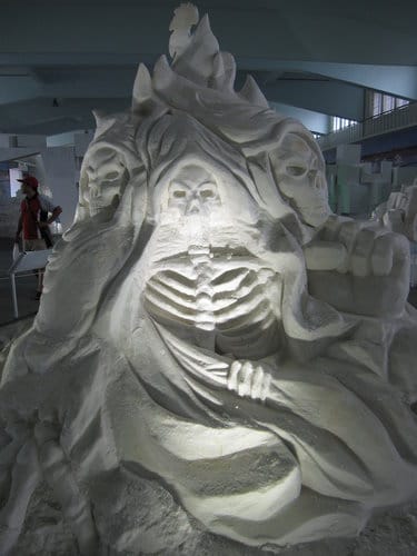 七股鹽山.台灣鹽博物館『一見雙雕藝術季』 雪白的鹽雕