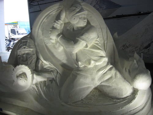七股鹽山.台灣鹽博物館『一見雙雕藝術季』 雪白的鹽雕
