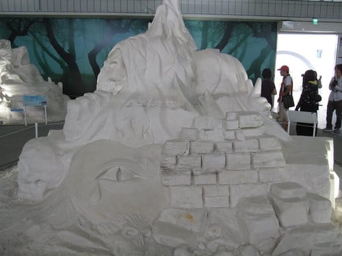 七股鹽山.台灣鹽博物館『一見雙雕藝術季』 雪白的鹽雕