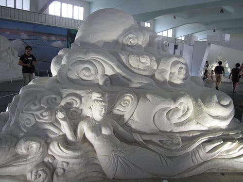 七股鹽山.台灣鹽博物館『一見雙雕藝術季』 雪白的鹽雕