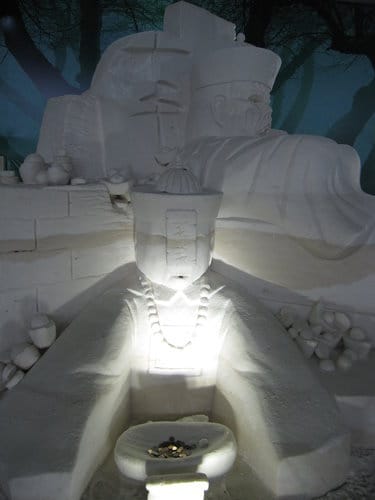 七股鹽山.台灣鹽博物館『一見雙雕藝術季』 雪白的鹽雕