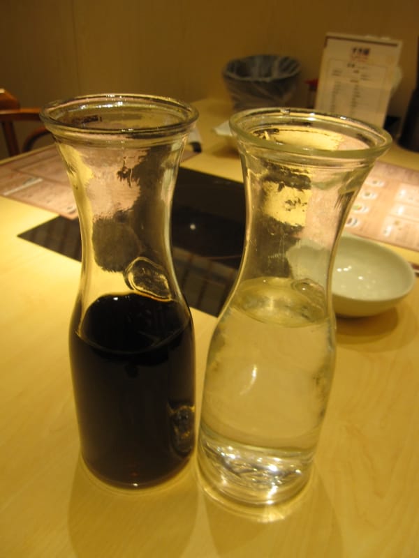 壽喜汁.白開水.JPG