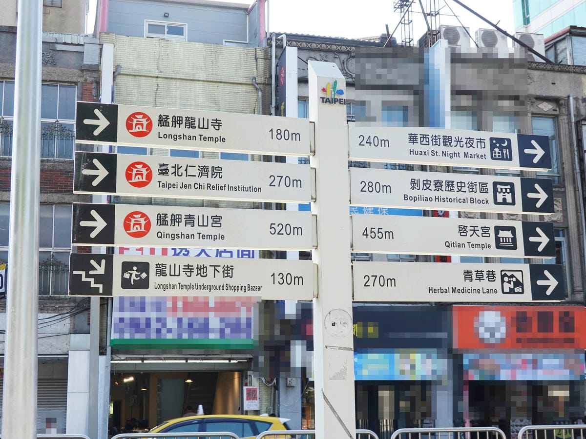 捷運龍山寺站1號出口-附近商圈夜市.JPG