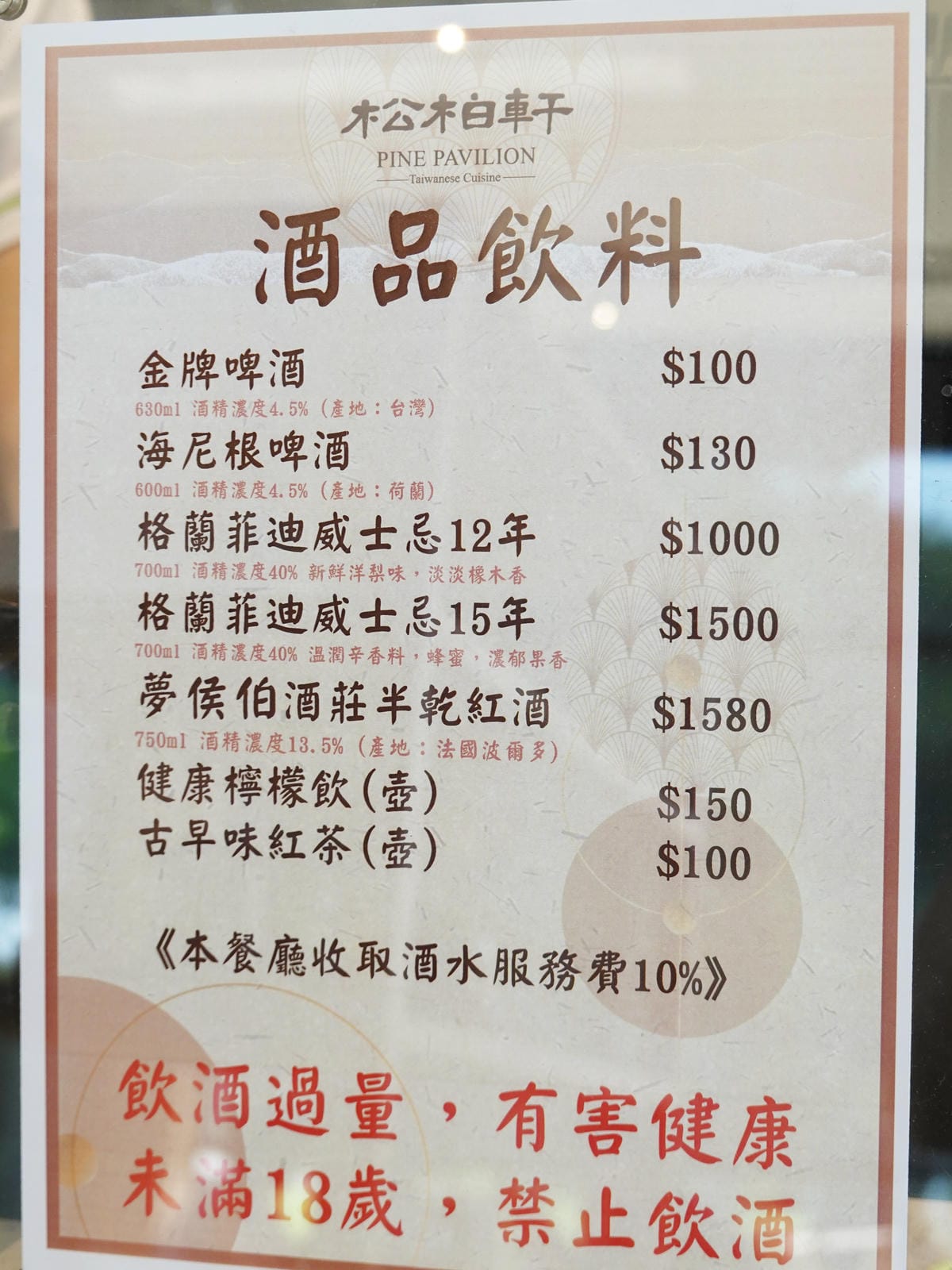 酒品飲料menu-松柏軒景觀餐廳.JPG