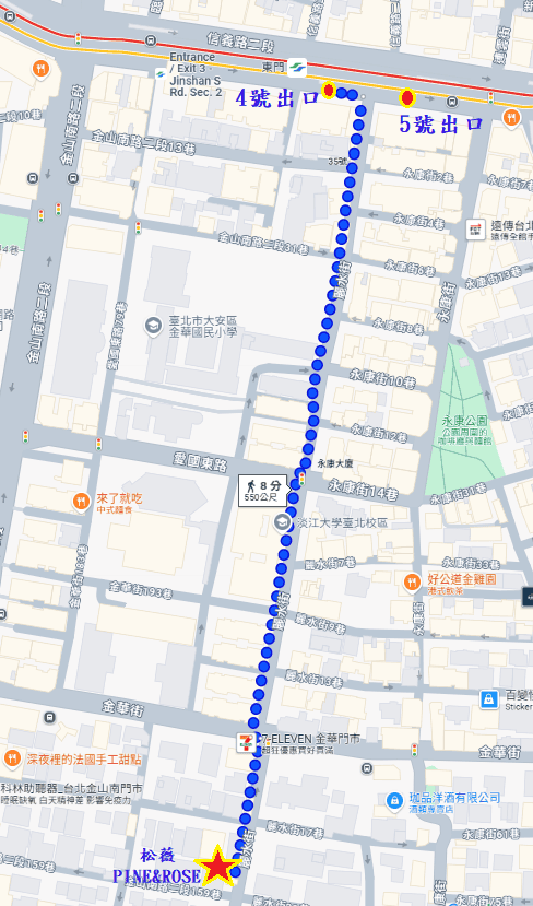 捷運東門站4號出口到松薇 PINE%26;ROSE.png 捷運東門站4號出口到松薇 PINE%26;ROSE.png