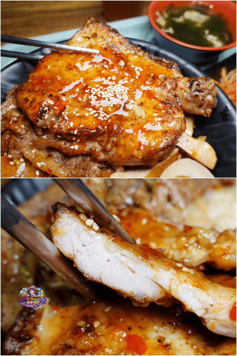 桃園八德平價日式便當【炬日式烤肉飯八德廣福店】內用湯品無限喝到飽/好吃炙燒腿牛雙拼飯/戰斧豚雞雙饗丼(有外送服務與限定優惠99元精緻便當)食記附菜單