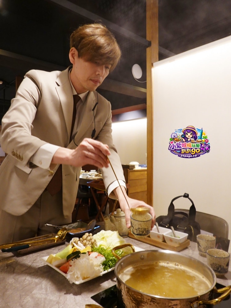 台北包廂火鍋餐廳推薦/捷運信義安和站美食【聚食釜台式頂級蝦湯鍋物】套餐式質感火鍋店/臨江夜市周邊美食!有私人招待所fu~大安區高檔慶生火鍋店