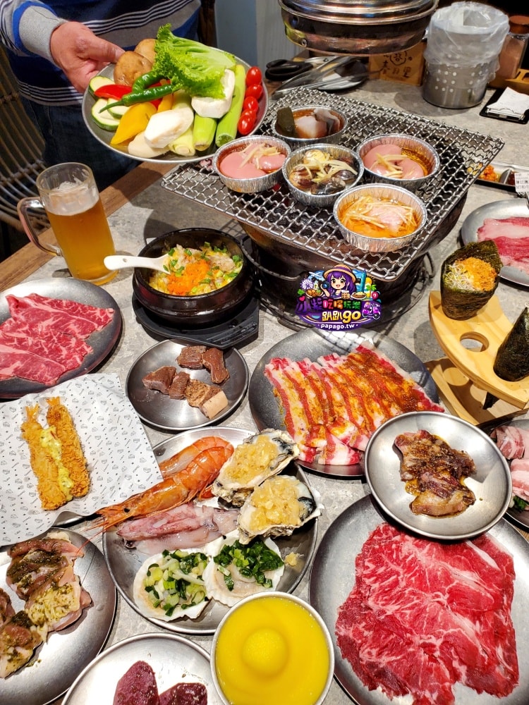 宜蘭炭火燒烤吃到飽/五結美食【春日里炭火燒肉．放題】一~四商業午餐最低568元。臨近冬山河親水公園美食(春日里炭火燒肉吃到飽菜單)