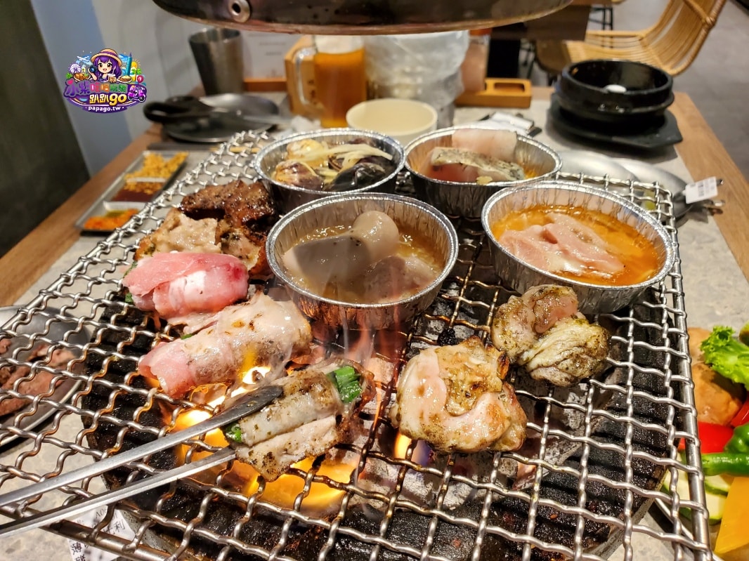 宜蘭炭火燒烤吃到飽/五結美食【春日里炭火燒肉．放題】一~四商業午餐最低568元。臨近冬山河親水公園美食(春日里炭火燒肉吃到飽菜單)