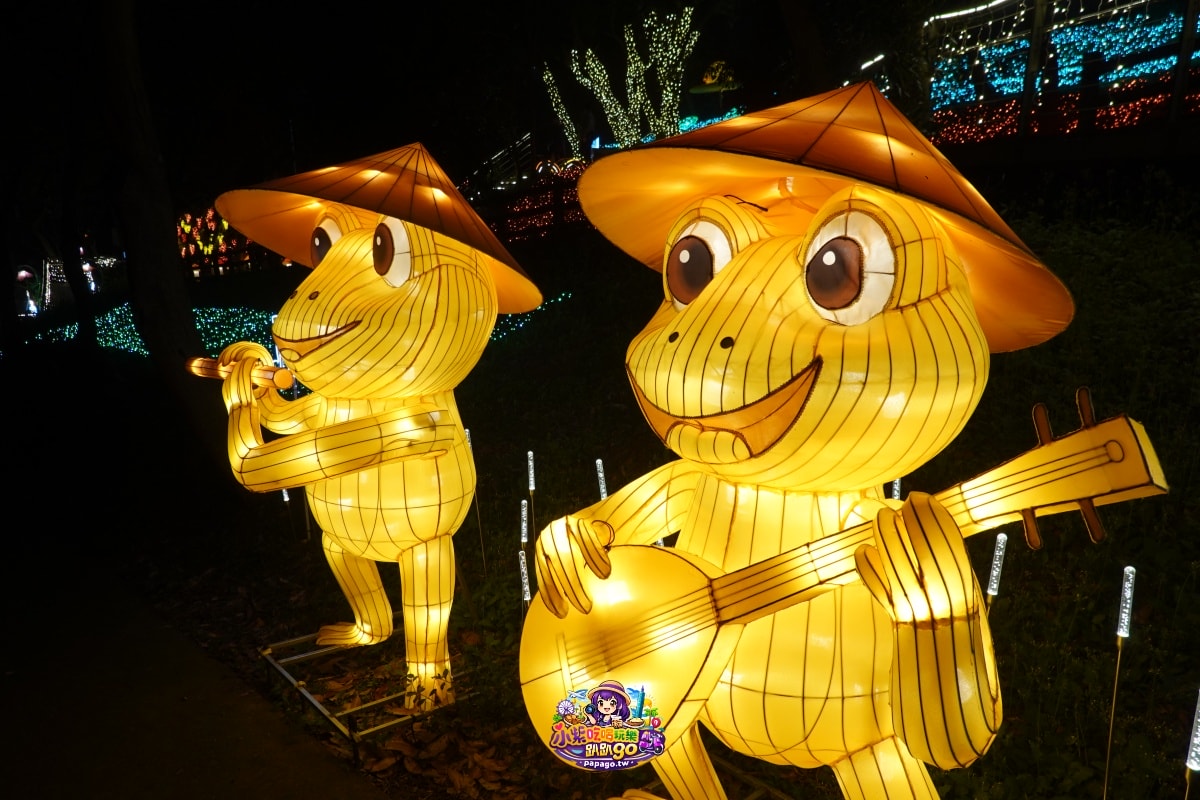 桃園寵物友善免費親子景點【2026蘆竹炫YA農遊季】16區(田園樂~光之丘)主題燈飾/大古山登山步道/看飛機賞夜景(免費停車場/週邊景觀咖啡廳資訊)